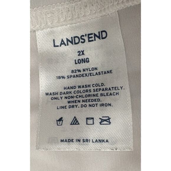 Lands’ End Women’s White 1/4 Zip Long Sleeve Performance Top Size 2X Long - Picture 4 of 4